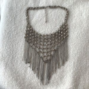 Free People Chain Mail Fringe Necklace